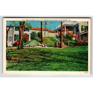 Fort Loudoun Built By George Washington Winchester Virginia Postcard Linen VA